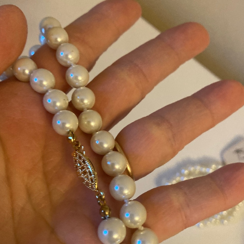 Kim Rogers Classic Cream Pearl Style Bracelet & Necklace Set - Picture 7 of 11